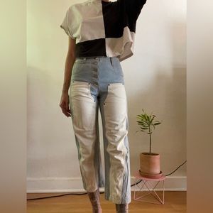 Rachel Comey Handy Pant Upcycled Denim Jeans in Baby Blue size 00